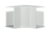 Vezetékcsatorna belső sarok fedél 40mm x 60mm x 90° kezeletlen műanyag világosszürke LF Hager