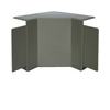 Vezetékcsatorna belső sarok fedél 40mm x 90mm x 90° kezeletlen műanyag gránitszürke LF Hager