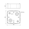 Vezetékcsatorna elosztódoboz rózsaszín nyírfa műanyag 80.5mm x 80.5mm x 28mm LK KOPOS