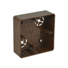 Vezetékcsatorna elosztódoboz sötét tölgy műanyag 81mm x 81mm x 28mm 4mm2-vezetőhöz(max.) LK KOPOS