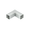 Vezetékcsatorna külső sarokelem fedéllel 60mm x 100mm x 90° alap+fedél acél LUAC 60100 Niedax