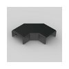 Vezetékcsatorna L-idom-fedél 20x10-hez fedél 10mm x 20mm x 90° kezeletlen műanyag LHD KOPOS