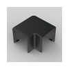 Vezetékcsatorna L-idom-fedél 40X40-hez fekete fedél 40.3mm x 40mm x 90° kezeletlen LHD KOPOS