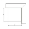 Vezetékcsatorna lapos sarok alap+fedél 60mm x 200mm x 90° acél LKM F60200FS OBO-BETTERMANN