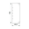 Vezetékcsatorna műanyag 150mm x 60mm x 2000mm gránitszürke kezeletlen WDK60150GR OBO-BETTERMANN