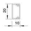 Vezetékcsatorna műanyag 20mm x 10mm x 2000mm krémfehér kezeletlen WDK10020CW OBO-BETTERMANN