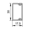 Vezetékcsatorna műanyag 30mm x 17.5mm x 2000mm gránitszürke kezeletlen WDK15030GR OBO-BETTERMANN