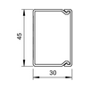 Vezetékcsatorna műanyag 45mm x 30mm x 2000mm világosszürke WDKH-30045LGR OBO-BETTERMANN