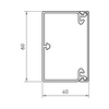 Vezetékcsatorna műanyag 60mm x 40mm x 2000mm fekete kezeletlen WDK40060SW OBO-BETTERMANN