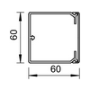 Vezetékcsatorna műanyag 60mm x 60mm x 2000mm krémfehér kezeletlen WDK60060CW OBO-BETTERMANN