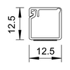 Vezetékcsatorna öntapadós műanyag 12.5mm x 12.5mm x 2000mm krémfehér WDKMD12CW OBO-BETTERMANN