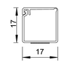 Vezetékcsatorna öntapadós műanyag 17mm x 17mm x 2000mm krémfehér WDKMD17CW OBO-BETTERMANN