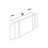 Vezetékcsatorna T-idom 90mm x 60mm kúpfedél kezeletlen műanyag gránitszürke LF/LFH Hager