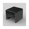 Vezetékcsatorna végzáró 20x20-hoz fekete balos/jobbos 19.2mm x 21.2mm x kezeletlen LHD KOPOS