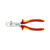 Vezetékcsupaszító fogó kábbelvágóval 0-5mm 0-10mm2 16mm-benyúlás körvágó  érvágóval 1000V KNIPEX
