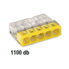 Vezetékösszekötő akciós 10+1 csomag 2273-205 5-pólus 0.5-2.5mm2 24A 450V átlátszó WAGO
