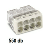 Vezetékösszekötő akciós 10+1 csomag 2273-208 8-pólus 0.5-2.5mm2 24A 450V átlátszó WAGO