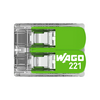 Vezetékösszekötő oldható 20A/300V leágazás 2x 0,14-4mm2 átlátszó polikarbonát (PC) Green WAGO