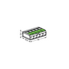 Vezetékösszekötő oldható 20A/300V leágazás 5x 0,14-4mm2 átlátszó polikarbonát (PC) Green WAGO