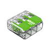 Vezetékösszekötő oldható 20A/300V leágazás 3x 0,14-4mm2 átlátszó polikarbonát (PC) Green WAGO