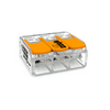 Vezetékösszekötő oldható 30A/300V leágazás 3x 0,5-6mm2 átlátszó polikarbonát (PC) WAGO