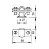 Vezetéktartó Rd8-10 csavarbilincs tipli-szerelés 113 B-MS-HD 8-10 OBO-BETTERMANN