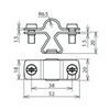 Vezetőtartó belső menettel Rd13 nemesacél V2A csavarbilincs 20.0mm LH ZS 13 M8 V2A DEHN