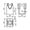 Vezetőtartó DEHNgrip rögzítőfurattal Rd8 nemesacél V2A 20.0mm LH DG 8 H20 B7.8 V2A DEHN