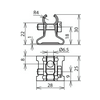 Vezetőtartó karommal rögzítőfurattal Rd6-10 nemesacél V2A LH KR 6.10 H22 B6.5 V2A DEHN