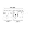 Villámáram-levezető DEHNgate kombinált szélessávú koaxhoz 24V/DC 10kA DGA GFF TV DEHN