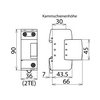 Villámáram-levezető kombinált DEHNbloc utánfolyó áramkioltás 1 230V/AC DB M 1 255 DEHN