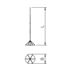 Villámvédelmi oszlop 12000mm kezeletlen nemesacél V2A irod 12 OBO-BETTERMANN