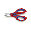 Villanyszerelő olló 56HRC-nemesacél max.6mm2-krimp övtokkal villanyszerelő fogazott-lap KNIPEX