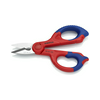 Villanyszerelő olló 56HRC kábelvágóval 56HRC-nemesacél övtokkal villanyszerelő 155mm KNIPEX