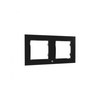 Wall Switch keret Wall Switch kapcsolóhoz 2-es vízszintes üveg fekete kezeletlen WF2-B Shelly