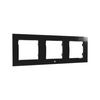 Wall Switch keret Wall Switch kapcsolóhoz 3-es vízszintes üveg fekete kezeletlen WF3-B Shelly