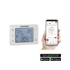 WiFi szobatermosztát LCD +APP (Tuya, Amazon, Google) napi/heti prog. komplett 5-45°C 1v 8A 250V süllyesztett fehér Q20 Wi-Fi QUANTRAX
