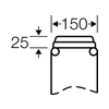 Zárófedél kikönnyített 150mmx 25mmx 100mm műanyag szürke Mi FM 15 Hensel