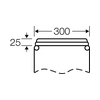 Zárófedél kikönnyített 300mmx 25mmx 100mm műanyag szürke Mi FM 25 Hensel