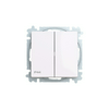 Zoni 106+6 Duplaváltó kapcsoló billentyűvel IP44  fehér