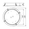 Zsalutest padlódobozhoz kerek 308mm-átmérő 55mm x SK RKR9 OBO-BETTERMANN