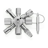Kapcsolószekrény kulcs multifunkciós 10profil 2keresztkulcs 2bit 92mm univerzális TwinKey KNIPEX