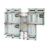 1/3F csoportos mérőhely 3x(M63A+V32A/H63A)+M63A f.kábel +tűz.kapc +7x12M 7 HCS432+1+MF Hensel