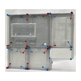 1/3F mérőszekrény 1xM63.80A+1xV32A+1xH63.80A szabadvezetéki 3M HB333KSZ-U1(HEN25.E205) Hensel