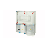 1/3F mérőszekrény 1xM63.80A+1xV32A/H földkábeles (50mm2) 4-modulhely  HB33K0F24-U1(HEN25.E206) Hensel