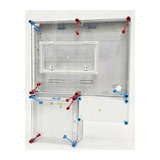 1/3F mérőszekrény 1xM63.80A+1xV32A/H szabadvezetéki 1-szintes 2M HB33K0-U1(HEN24.E180) Hensel