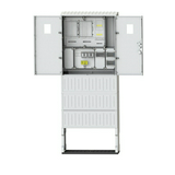 1/3F mérőszekrény 1xM63.80A+1xV63.80A földkábeles álló 1 PVT-K-L Á-V Fm-Fi-80A Csatári Plast