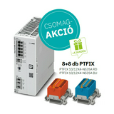 Kapcsolóüzemű DC tápegység csomag akciós 20A/ 480W TRIO3-PS/1AC/24DC/20+16xPTFIX PHOENIX CONTACT