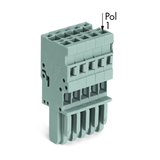 1vezetékes anyacsatlakozó 15P 32A 500V termoplaszt 0.08-4mm2/sokerű 0.08-4mm2/tömör szürke WAGO