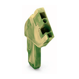 1vezetékes anyacsatlakozó 1P 32A 500V termoplaszt 0.08-4mm2/sokerű 0.08-4mm2/tömör zöld WAGO